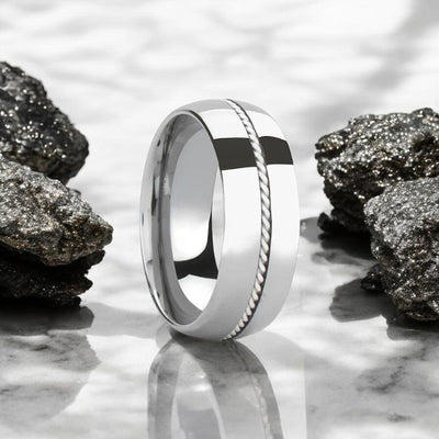 LYON Tungsten Carbide men's wedding band, image 1
