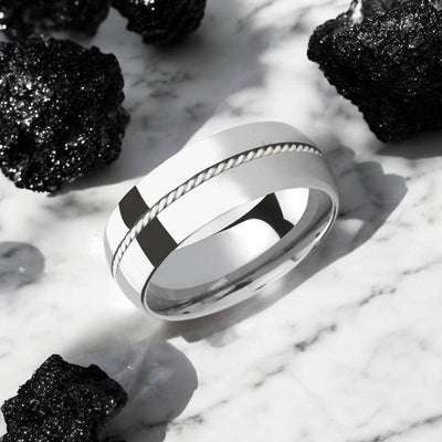 LYON Tungsten Carbide men's wedding band, image 2
