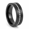 MAJESTIC — Hero product shot — men's tungsten wedding ring.