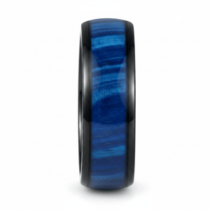 MARCO — Front-facing straight-on view — men's tungsten wedding ring.