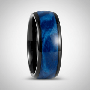 MARCO — Center-through axial view — men's tungsten wedding ring.