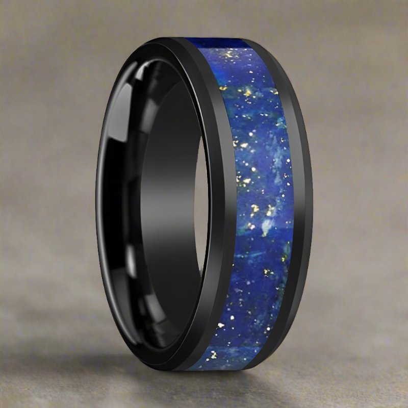 MARLOW Black Ceramic men's wedding band, image 3