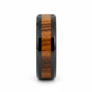 MESA — Front-facing straight-on view — men's tungsten wedding ring.