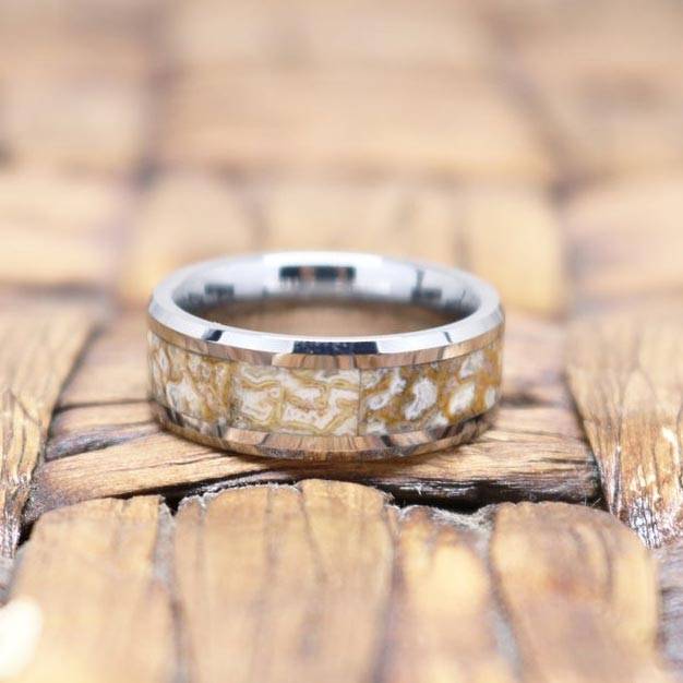 MESOZOIC Tungsten Carbide men's wedding band, image 4