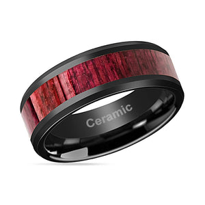 MORADO Black Ceramic men's wedding band, image 2