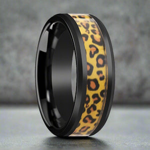 NAMIBIA Black Ceramic men's wedding band, image 4