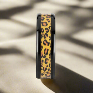 NAMIBIA Black Ceramic men's wedding band, image 5