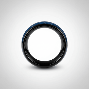 NASOS — Center-through axial view — men's tungsten wedding ring.