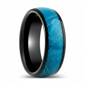 NASOS — Hero product shot — men's tungsten wedding ring.