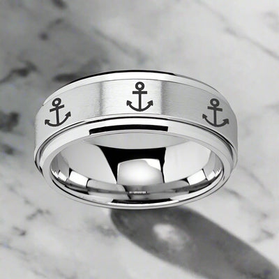 NAVIGATOR Tungsten Carbide men's wedding band, image 1