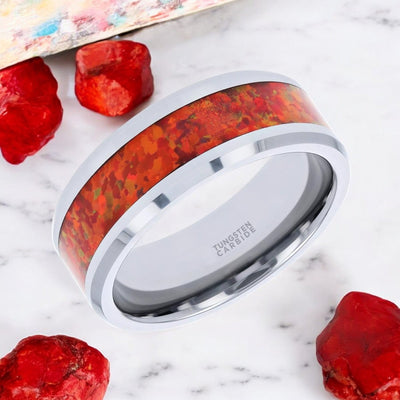 NEBULA Tungsten Carbide men's wedding band, image 2