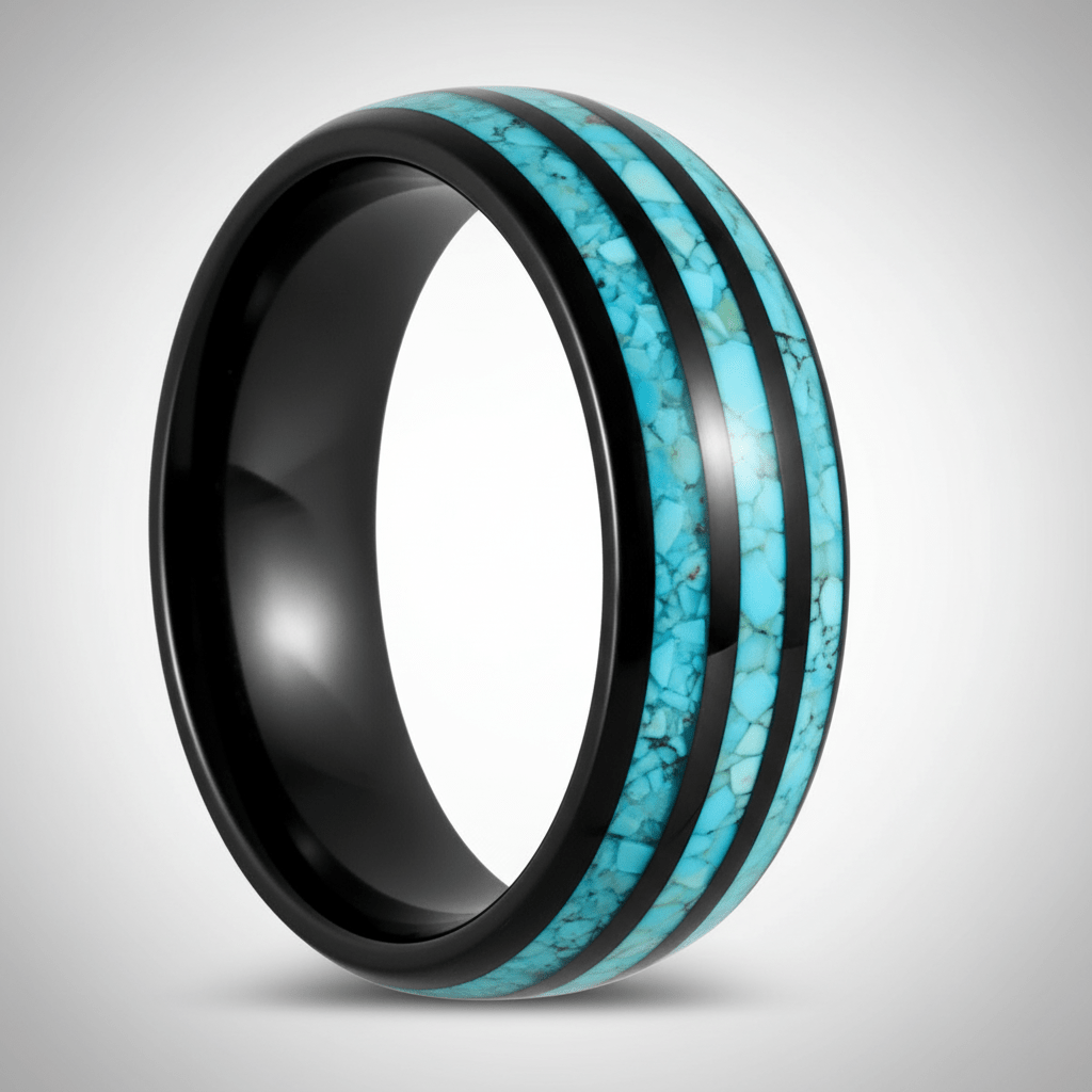 NETARTS — Center-through axial view — men's tungsten wedding ring.