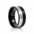NIGHTHAWK — hero shot — men's tungsten carbide wedding ring | Aydins Jewelry