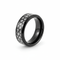 NIKNAM — Hero product shot — men's tungsten wedding ring.