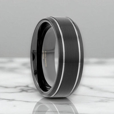 NOCTURNE Tungsten Carbide men's wedding band, image 1