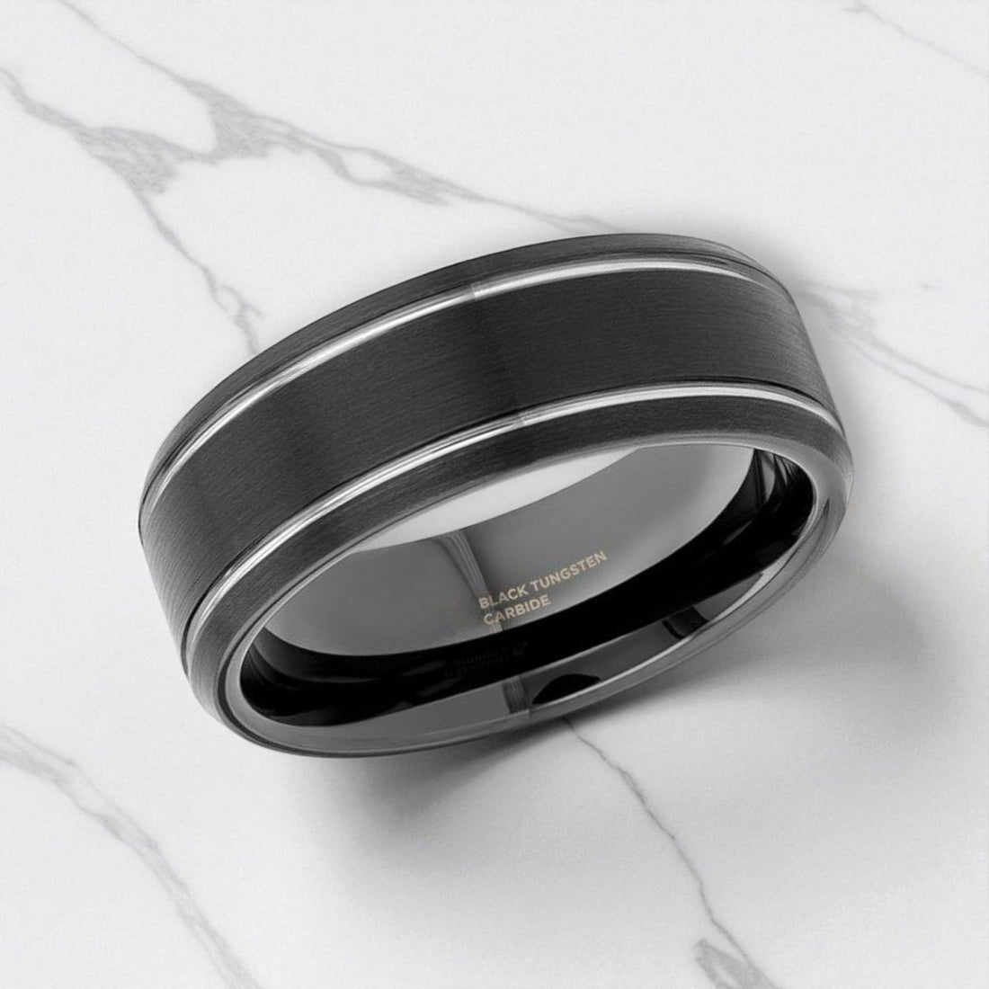 NOCTURNE Tungsten Carbide men's wedding band, image 3