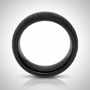 NYTHORN — alternate angle — men's tungsten carbide wedding ring | Aydins Jewelry