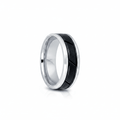 OBSIDIAN — hero shot — men's tungsten carbide wedding ring | Aydins Jewelry