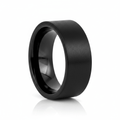 OBSIDIANIX — hero shot — men's tungsten carbide wedding ring | Aydins Jewelry