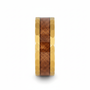 OCTANS — Front-facing straight-on view — men's tungsten wedding ring.