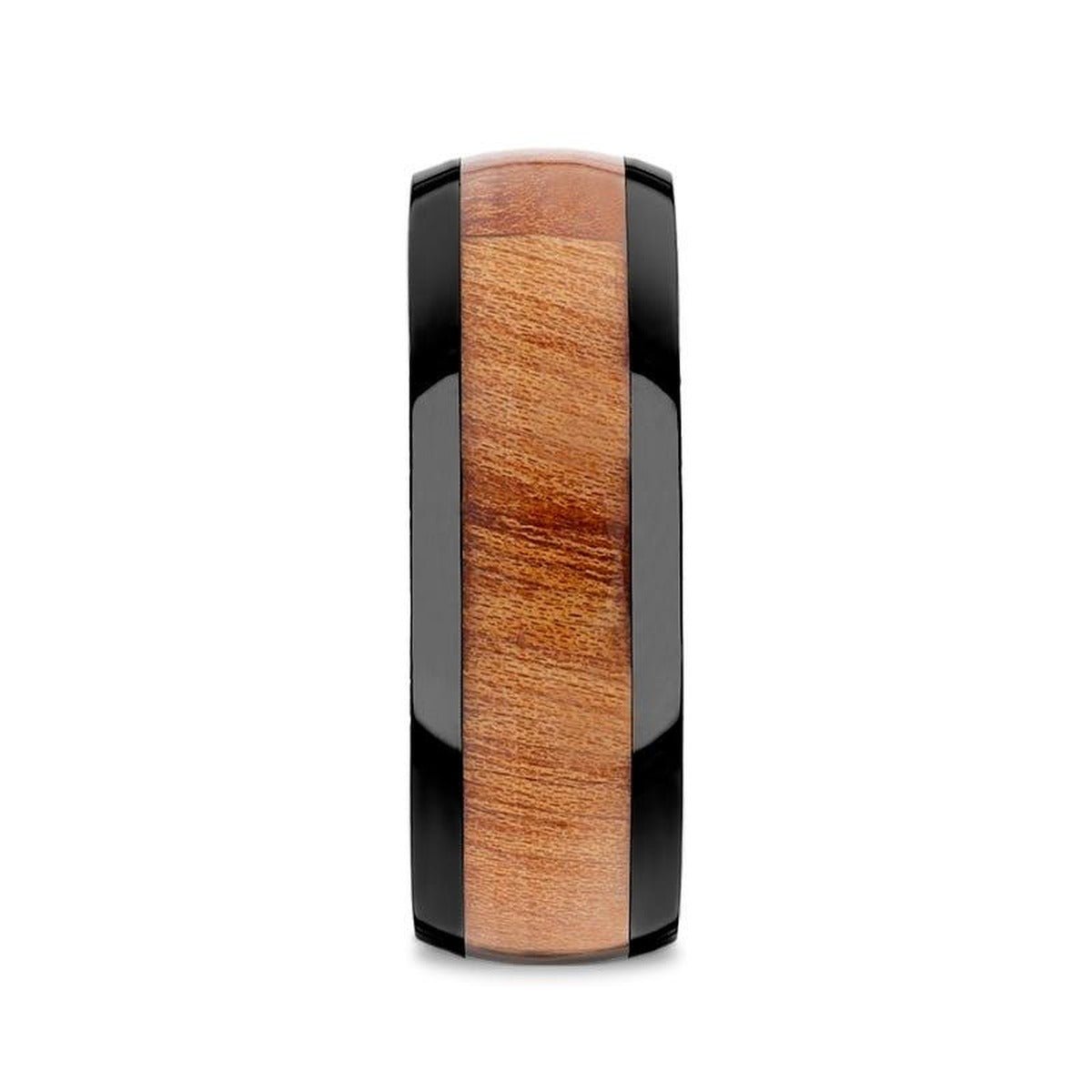 ODYSSEY black ceramic ring, front view