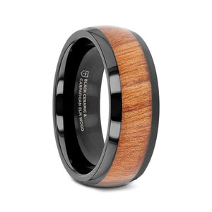 ODYSSEY black ceramic ring, side view