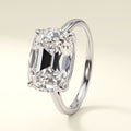 Old Mine elongated cushion lab-grown diamond solitaire engagement ring, White Gold, hero