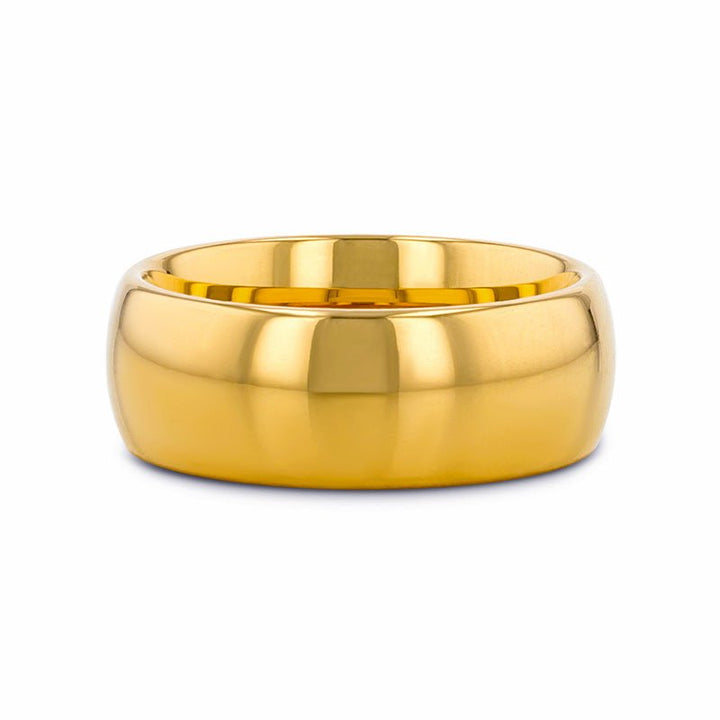 ORO | Gold Tungsten Ring, High Polished, Domed - Rings - Aydins Jewelry - 2