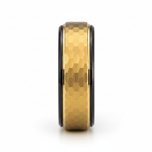 OZAK — Front-facing straight-on view — men's tungsten wedding ring.