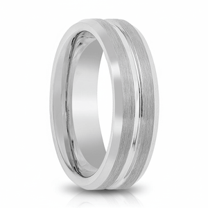 PATAGONIA — hero shot — men's tungsten carbide wedding ring | Aydins Jewelry