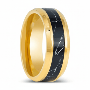 PAVO — Hero product shot — men's tungsten wedding ring.