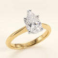 PIPPA pear lab-grown diamond ring in 14K two-tone gold, studio hero, approx. 1 ct center