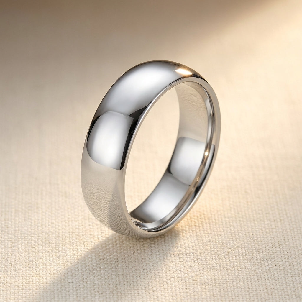 Platinum Comfort Fit Wedding Band, studio hero shot