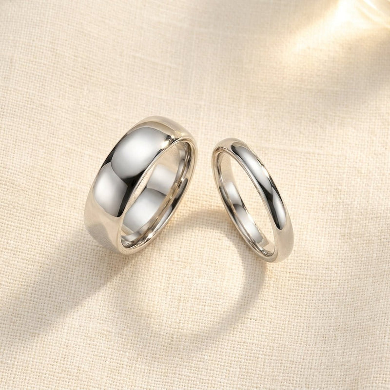 Platinum Comfort Fit Wedding Band, his and hers matching pair