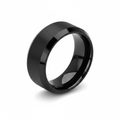 PORTENT — hero shot — men's tungsten carbide wedding ring | Aydins Jewelry