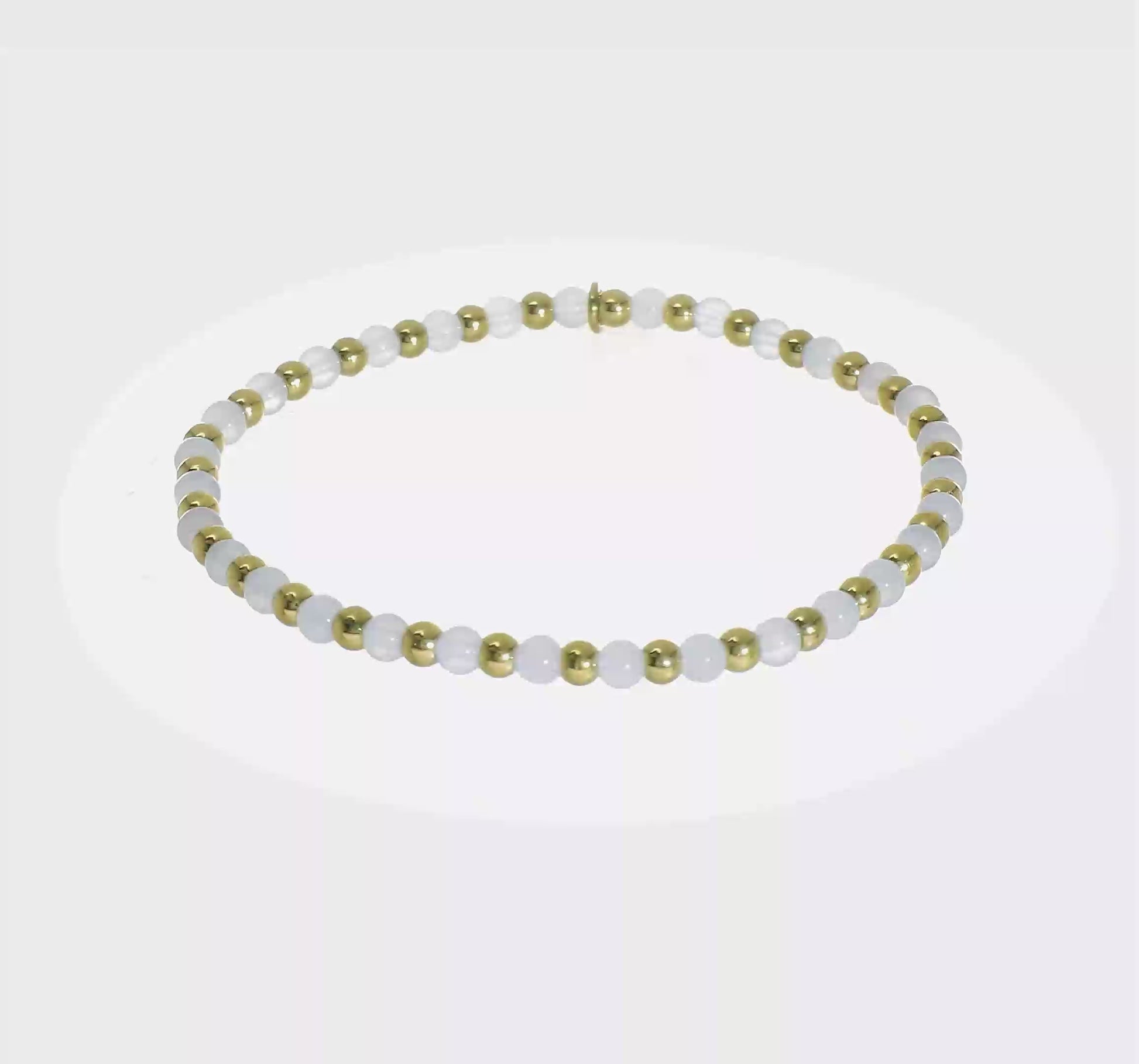 Elegant Pink Quartz Beaded Stretch Bracelet for Women