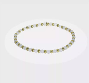 Elegant Pink Quartz Beaded Stretch Bracelet for Women