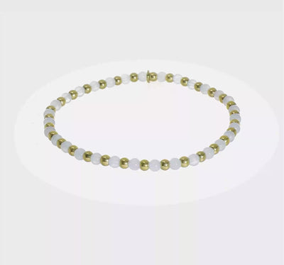 Elegant Pink Quartz Beaded Stretch Bracelet for Women