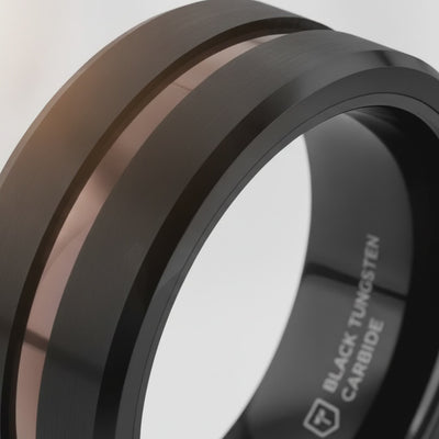 NEVAN | Black Tungsten Ring Espresso Groove — cinematic product Reel