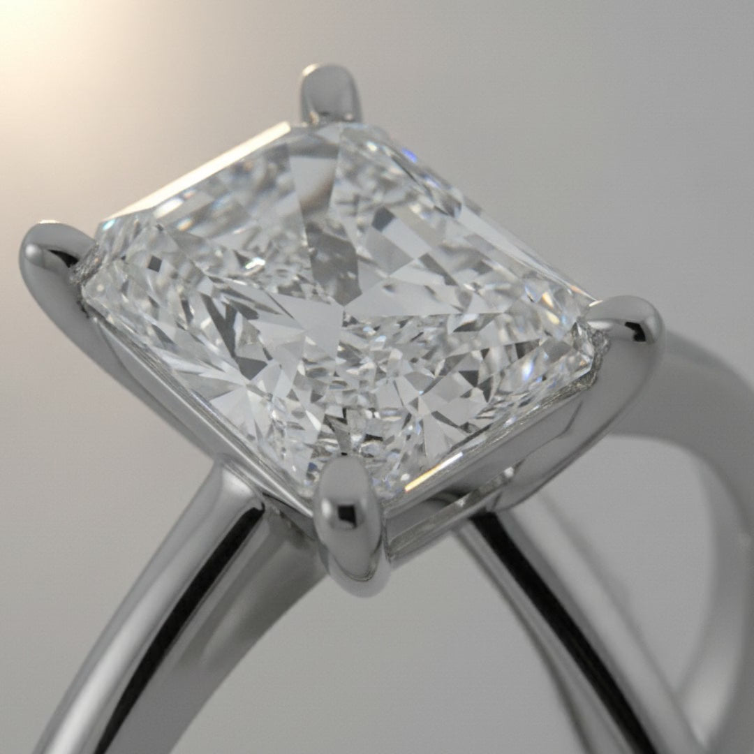 1 Carat Radiant Lab Grown Diamond Engagement Ring | 10K White Gold — cinematic product Reel