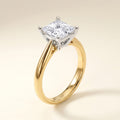 INGRID princess lab-grown diamond ring in 14K two-tone gold, studio hero, approx. 1 ct center