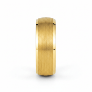 RADIANCE — Front-facing straight-on view — men's tungsten wedding ring.