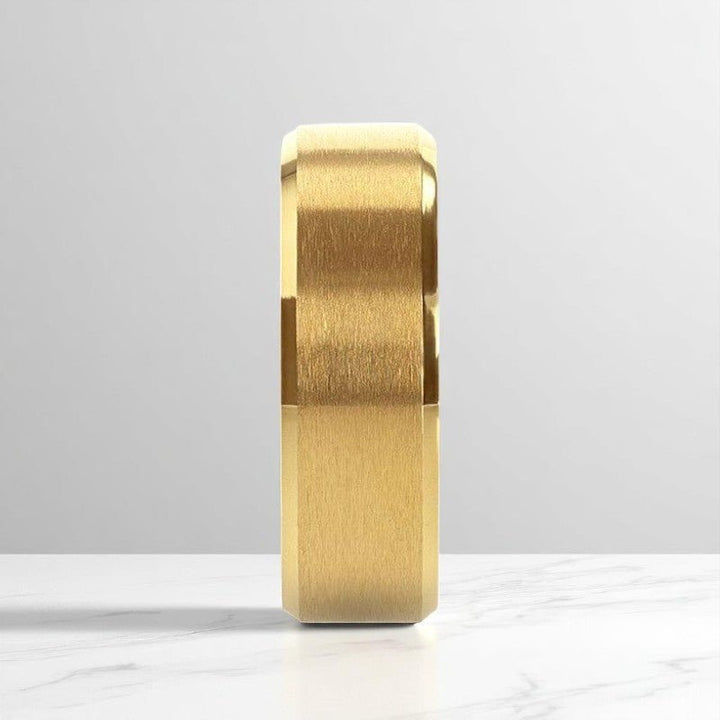 RADIATE men’s ring with flat brushed center and mirror edges