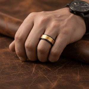REBECK — lifestyle on hand — men's tungsten carbide wedding ring | Aydins Jewelry