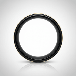 REBECK — alternate angle — men's tungsten carbide wedding ring | Aydins Jewelry