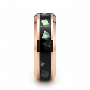 RESINOVA — Front-facing straight-on view — men's tungsten wedding ring.
