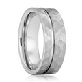 ROCCO — Hero product shot — men's tungsten wedding ring.