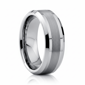 ROCK — hero shot — men's tungsten carbide wedding ring | Aydins Jewelry
