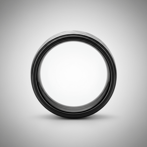 ROCKY — alternate angle — men's tungsten carbide wedding ring | Aydins Jewelry