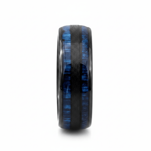 ROMEO — Front-facing straight-on view — men's tungsten wedding ring.